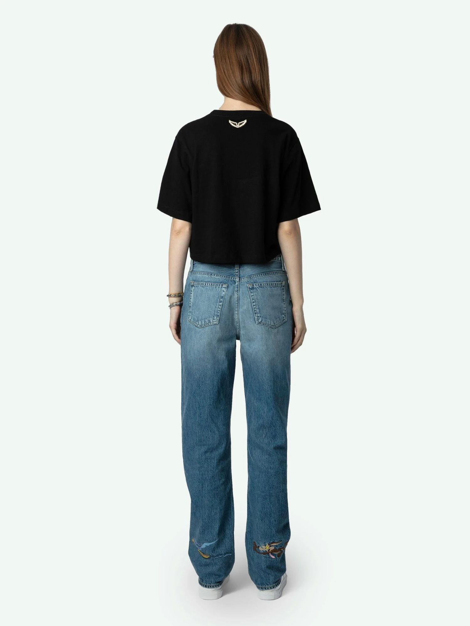 Lennox Cropped Tee Washed black Zadig & Voltaire Lennox Cropped Tee Washed Black -Zadig Et Voltaire JWTS01649 WASHED BLACK BACK 668ea993a5159 scaled