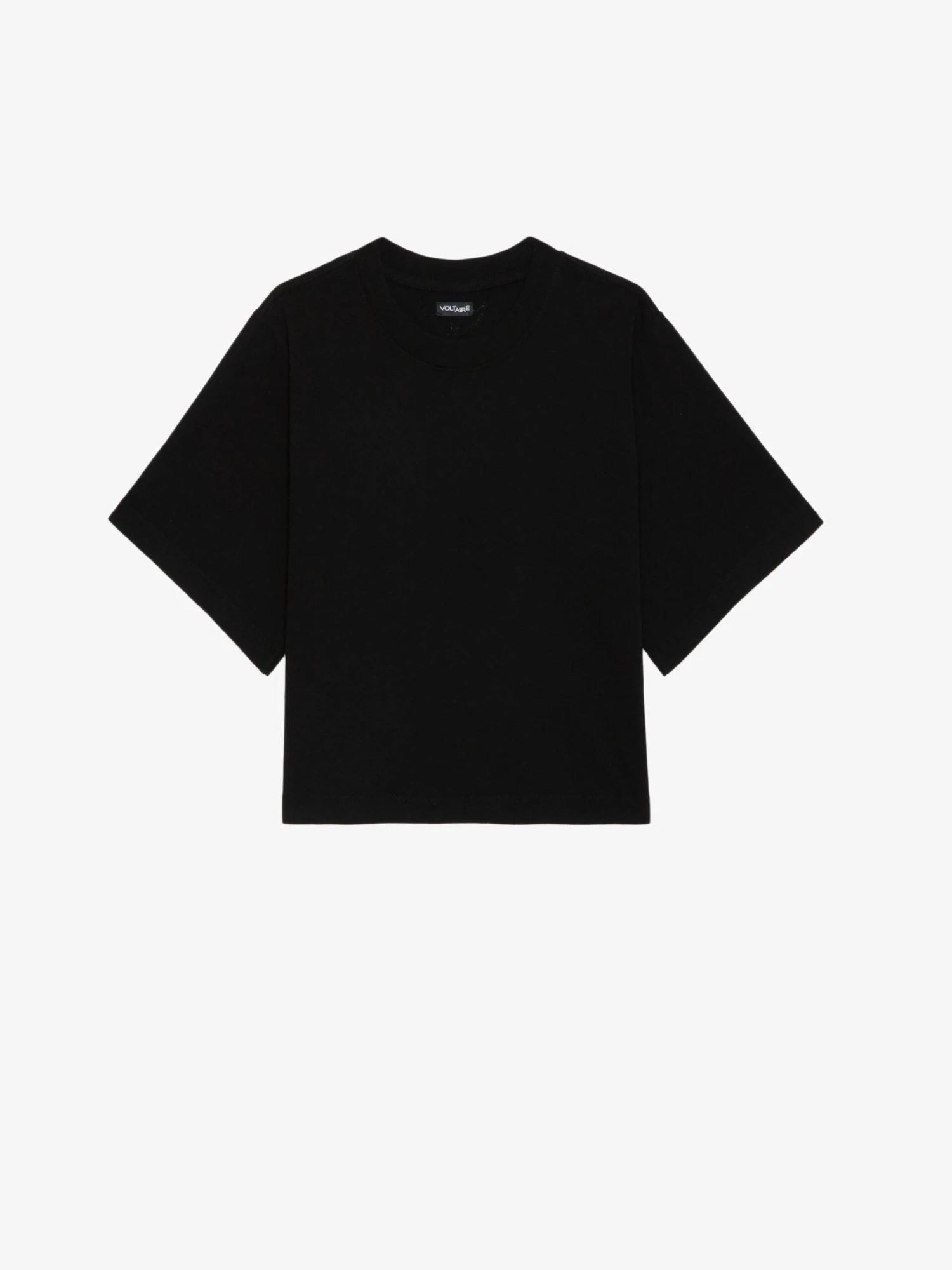 Lennox Cropped Tee Washed black Zadig & Voltaire Lennox Cropped Tee Washed Black -Zadig Et Voltaire JWTS01649 WASHED BLACK PACKSHOT 668ea89054643 scaled