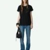 Zadig & Voltaire Anya Diamante Wings T-shirt Stone