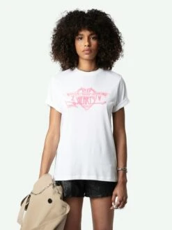 Zadig & Voltaire Edwin Hearts T-shirt White 2 Zadig & Voltaire Edwin Hearts T-shirt White -Zadig Et Voltaire JWTS01665 BLANC ADDI 1 6683f0477bdc9