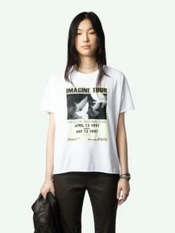 Zadig & Voltaire Tommer Concert T-shirt White -Zadig Et Voltaire JWTS01679 BLANC ADDI 1 668cfea08e539