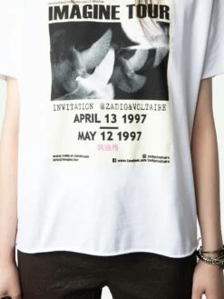 Zadig & Voltaire Tommer Concert T-shirt White -Zadig Et Voltaire JWTS01679 BLANC HOVER 668cff3dac139