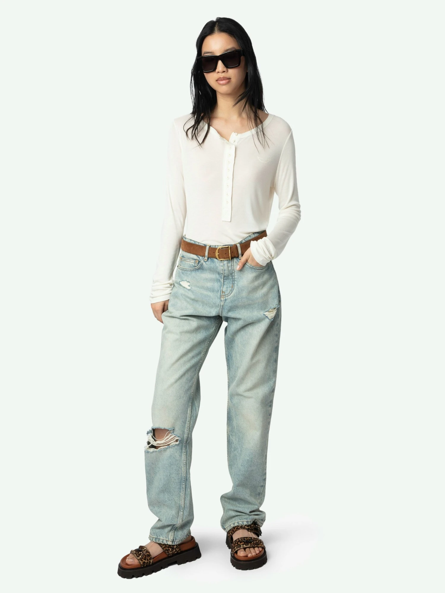 Blair Ribbed Henley Ecru Zadig & Voltaire Blair Ribbed Henley Ecru -Zadig Et Voltaire JWTS02690 ECRU ADDI 1 67bed2a768af2 scaled