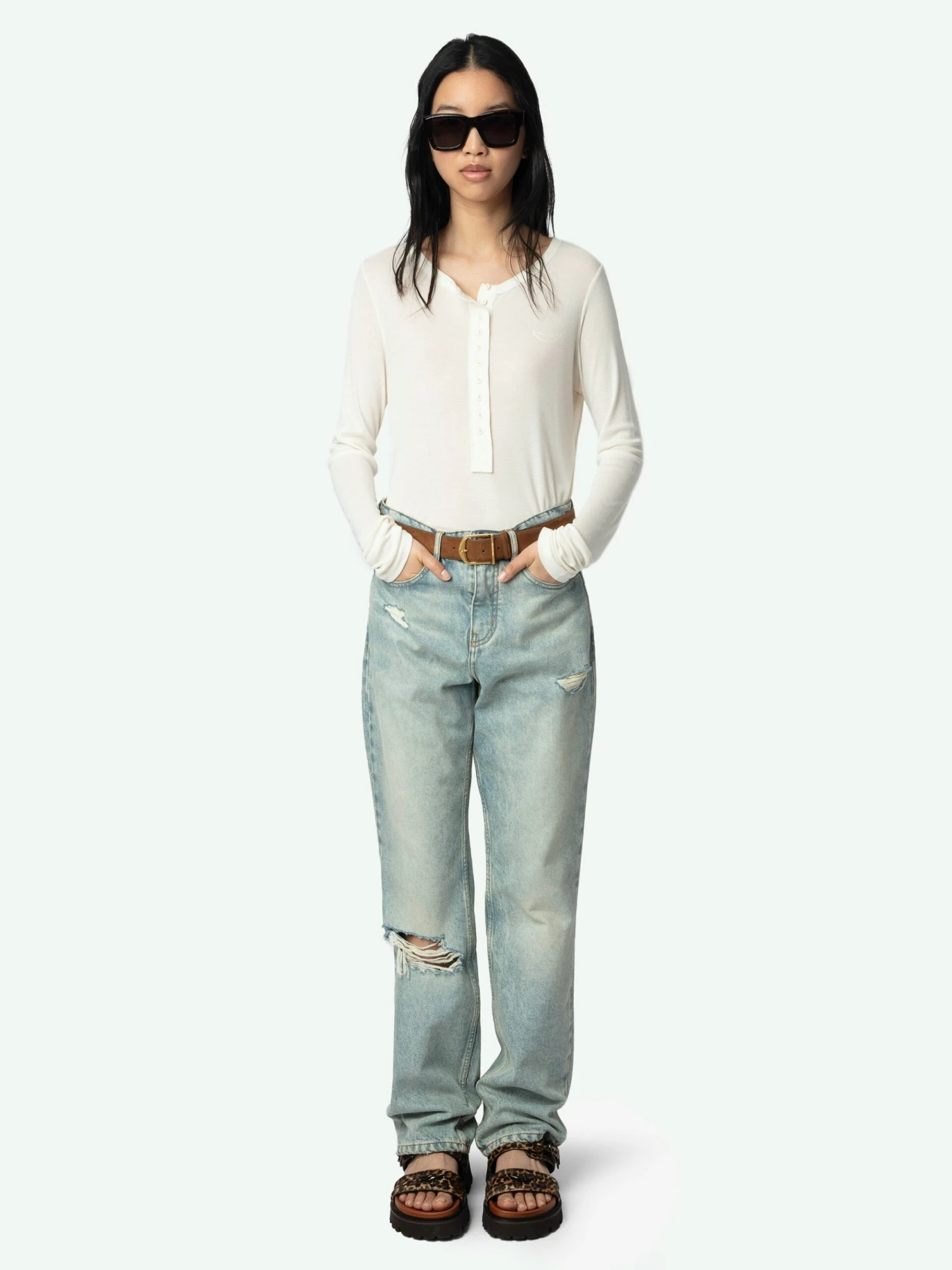 Blair Ribbed Henley Ecru Zadig & Voltaire Blair Ribbed Henley Ecru -Zadig Et Voltaire JWTS02690 ECRU SHOOTING 67bed2bf7d061 scaled