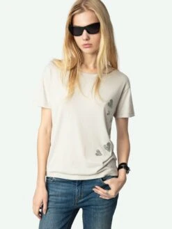 Zadig & Voltaire Marta T-shirt Light Grey 3 Zadig & Voltaire Marta T-shirt Light Grey -Zadig Et Voltaire JWTS02731 LIGHT GREY ADDI 2 6728e2032870b
