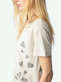 Zadig & Voltaire Marta T-shirt Light Grey 5 Zadig & Voltaire Marta T-shirt Light Grey -Zadig Et Voltaire JWTS02731 LIGHT GREY HOVER 6728e19f8daef