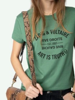 Zadig & Voltaire Walk T-shirt Coriander -Zadig Et Voltaire JWTS02769 CORIANDER HOVER 67619aa51ef50
