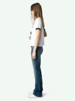 Zadig & Voltaire Woos Devil Rhinestone Graphic Tee White -Zadig Et Voltaire JWTS02772 WHITE ADDI 2 6763e6ea0339f