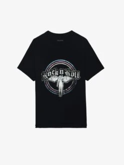 Zadig & Voltaire Tommer T-shirt Black 6 Zadig & Voltaire Tommer T-shirt Black -Zadig Et Voltaire JWTS02778 BLACK PACKSHOT 6728b24bef8d5