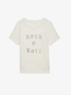 Zadig & Voltaire Marta Embellished Graphic Tee Ecru -Zadig Et Voltaire JWTS02785 ECRU PACKSHOT 67c04e8b48130