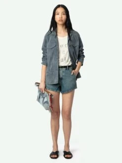 Zadig & Voltaire Marta Embellished Graphic Tee Ecru -Zadig Et Voltaire JWTS02785 ECRU SHOOTING 67bed3352b731