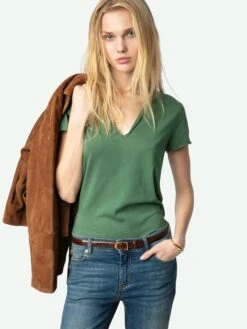 Zadig & Voltaire Story T-shirt Coriander -Zadig Et Voltaire JWTS02786 CORIANDER ADDI 1 6728e20c208e9