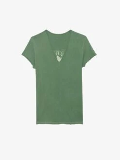 Zadig & Voltaire Story T-shirt Coriander -Zadig Et Voltaire JWTS02786 CORIANDER PACKSHOT 6728b20d1214f