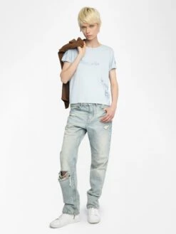 Zadig & Voltaire Alys T-shirt Cloud 8 Zadig & Voltaire Alys T-shirt Cloud -Zadig Et Voltaire JWTS02818 CLOUD ADDI 1 685e8c03794de