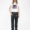 Zadig & Voltaire Alys Women's White Graphic Tee With Photoprint White