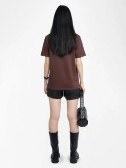 Zadig & Voltaire Edwin T-shirt Burgundy -Zadig Et Voltaire JWTS02868 BURGUNDY BACK 685d208fc28fc