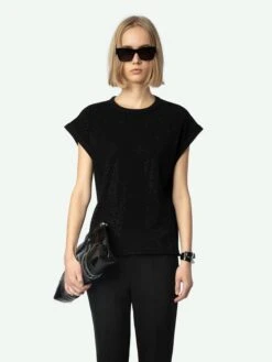 Zadig & Voltaire Cecilia Tank Top Black -Zadig Et Voltaire JWTT00244 NOIR ADDI 1 6704e33f17423