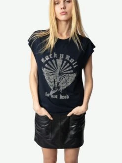 Zadig & Voltaire Cloe Tank Top Encre -Zadig Et Voltaire JWTT01265 ENCRE ADDI 1 67234d807ffb7