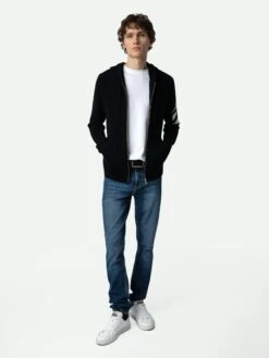 Zadig & Voltaire Clash Arrow Cashmere Cardigan Black
