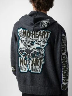 Zadig & Voltaire Oliver Cardigan Anthracite 4 Zadig & Voltaire Oliver Cardigan Anthracite -Zadig Et Voltaire KMCA00221 ANTHRACITE ADDI 3