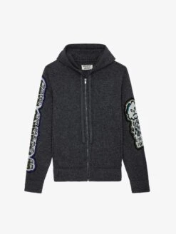 Zadig & Voltaire Oliver Cardigan Anthracite 6 Zadig & Voltaire Oliver Cardigan Anthracite -Zadig Et Voltaire KMCA00221 ANTHRACITE PACKSHOT