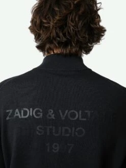 Zadig & Voltaire Charly Studio Cardigan Nightmare -Zadig Et Voltaire KMCA00228 NIGHTMARE HOVER 662ba7d469073