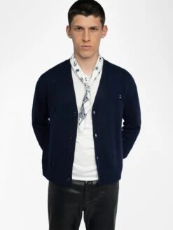 Zadig & Voltaire Mirko Cardigan Encre -Zadig Et Voltaire KMCA01272 ENCRE HOVER 6863f4b87573e