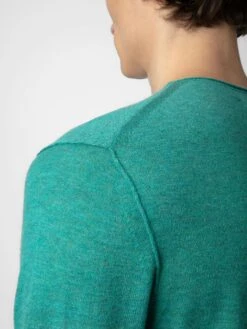 Zadig & Voltaire Teiss Cashmere Sweater Aqua 3 Zadig & Voltaire Teiss Cashmere Sweater Aqua -Zadig Et Voltaire KMSW00010 AQUA ADDI 2