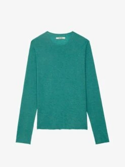 Zadig & Voltaire Teiss Cashmere Sweater Aqua 5 Zadig & Voltaire Teiss Cashmere Sweater Aqua -Zadig Et Voltaire KMSW00010 AQUA PACKSHOT
