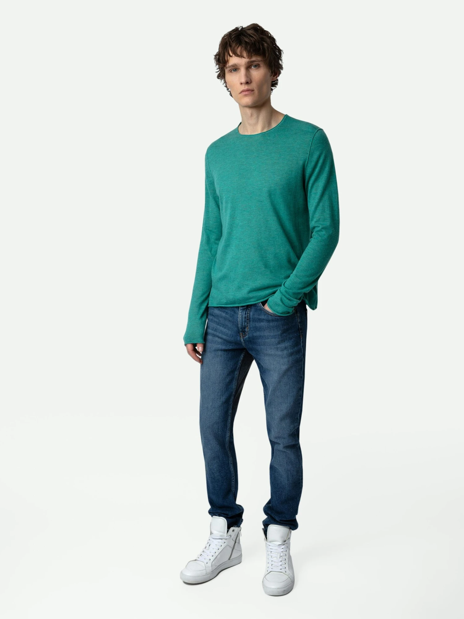 Teiss Cashmere Sweater Aqua Zadig & Voltaire Teiss Cashmere Sweater Aqua -Zadig Et Voltaire KMSW00010 AQUA SHOOTING scaled