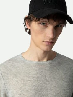 Zadig & Voltaire Teiss Cashmere Sweater Light Grey 3 Zadig & Voltaire Teiss Cashmere Sweater Light Grey -Zadig Et Voltaire KMSW00010 LIGHT GREY HOVER 1