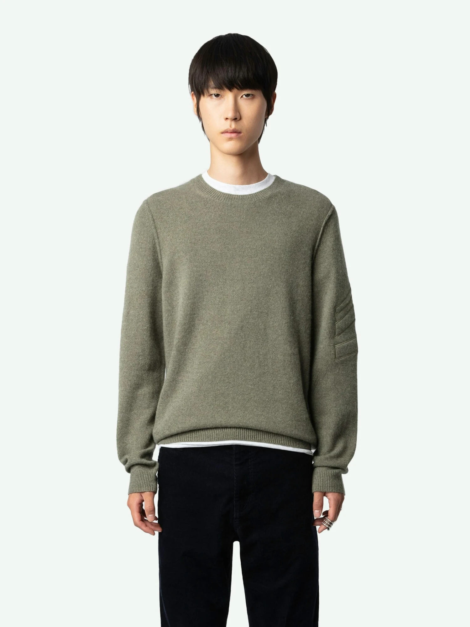 Kennedy Arrow Cashmere Sweater Kaki Zadig & Voltaire Kennedy Arrow Cashmere Sweater Kaki -Zadig Et Voltaire KMSW00664 KAKI ADDI 1 668d38b6855e6 scaled