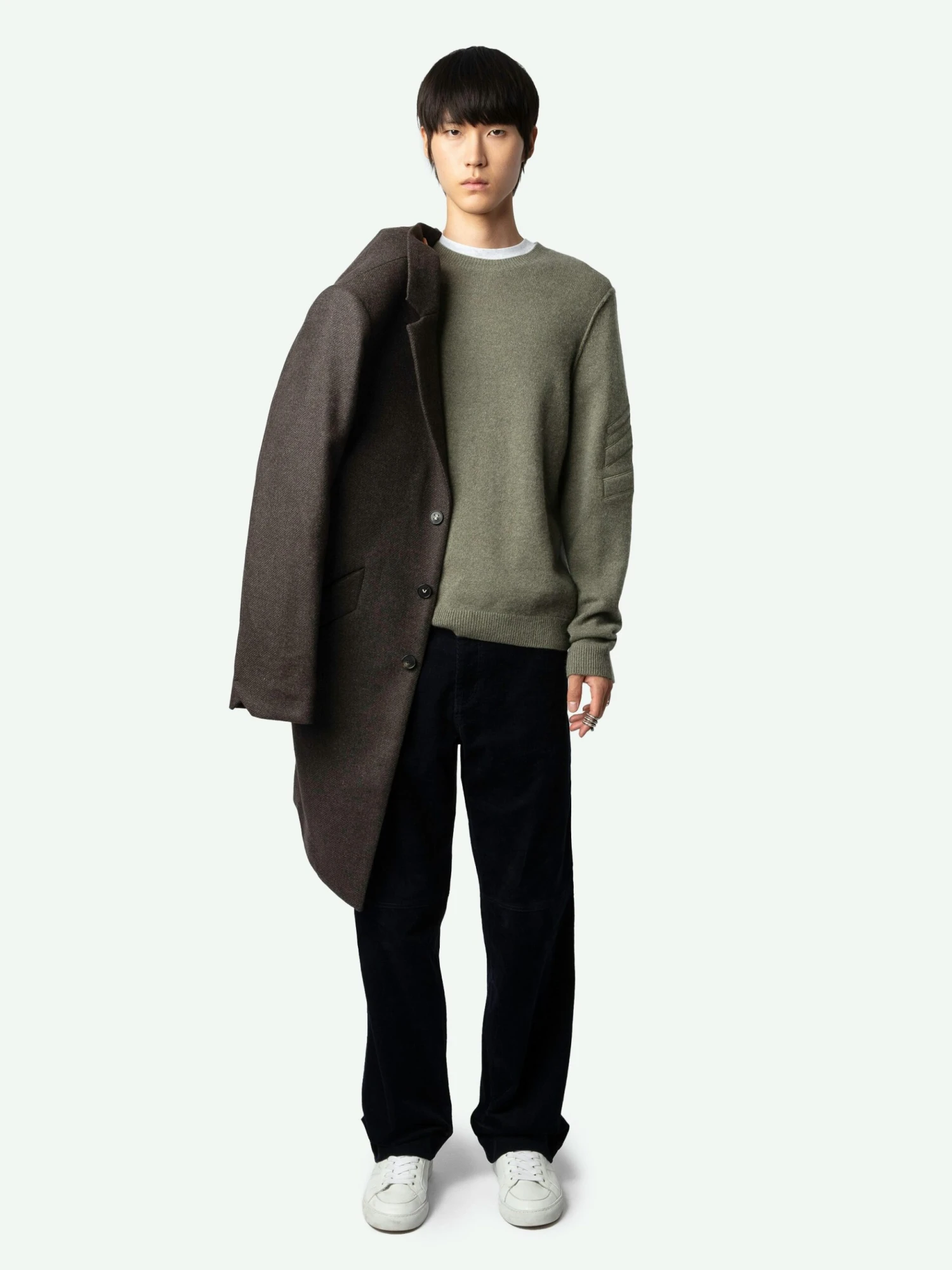 Kennedy Arrow Cashmere Sweater Kaki Zadig & Voltaire Kennedy Arrow Cashmere Sweater Kaki -Zadig Et Voltaire KMSW00664 KAKI ADDI 3 668ba198e2c77 scaled