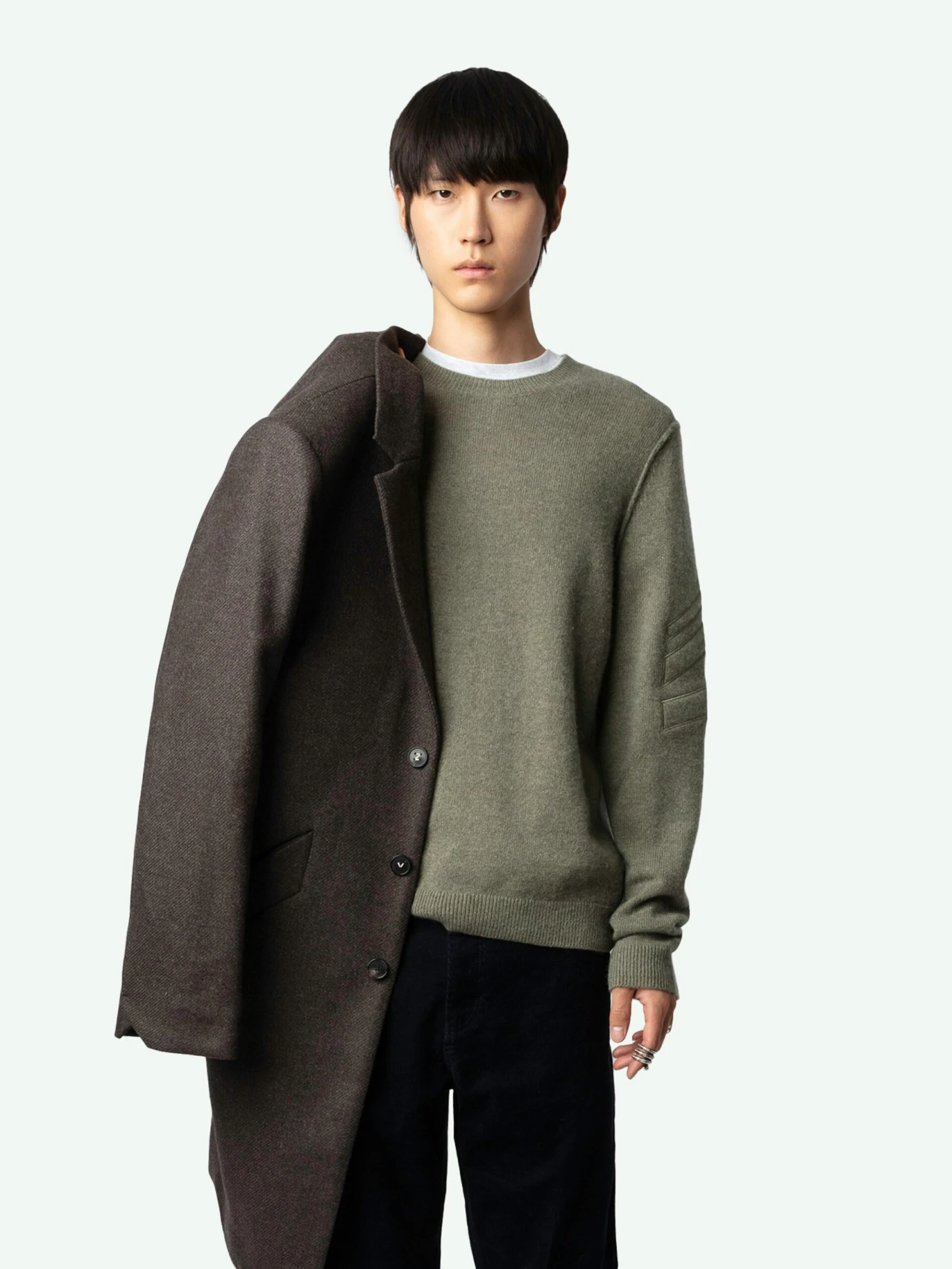 Kennedy Arrow Cashmere Sweater Kaki Zadig & Voltaire Kennedy Arrow Cashmere Sweater Kaki -Zadig Et Voltaire KMSW00664 KAKI ADDI 4 668d389c0a4ce scaled