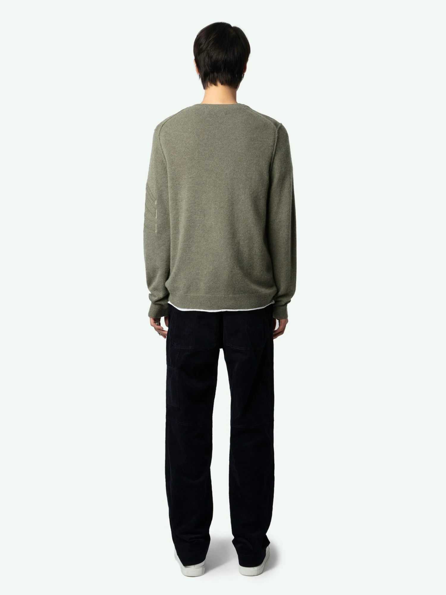 Kennedy Arrow Cashmere Sweater Kaki Zadig & Voltaire Kennedy Arrow Cashmere Sweater Kaki -Zadig Et Voltaire KMSW00664 KAKI BACK 668ba1de331dd scaled