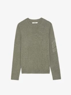 Zadig & Voltaire Kennedy Arrow Cashmere Sweater Kaki 7 Zadig & Voltaire Kennedy Arrow Cashmere Sweater Kaki -Zadig Et Voltaire KMSW00664 KAKI PACKSHOT 6694eec5ae61b