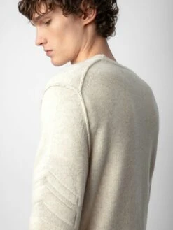 Zadig & Voltaire Kennedy Arrow Cashmere Sweater Sugar -Zadig Et Voltaire KMSW00664 SUGAR ADDI 2