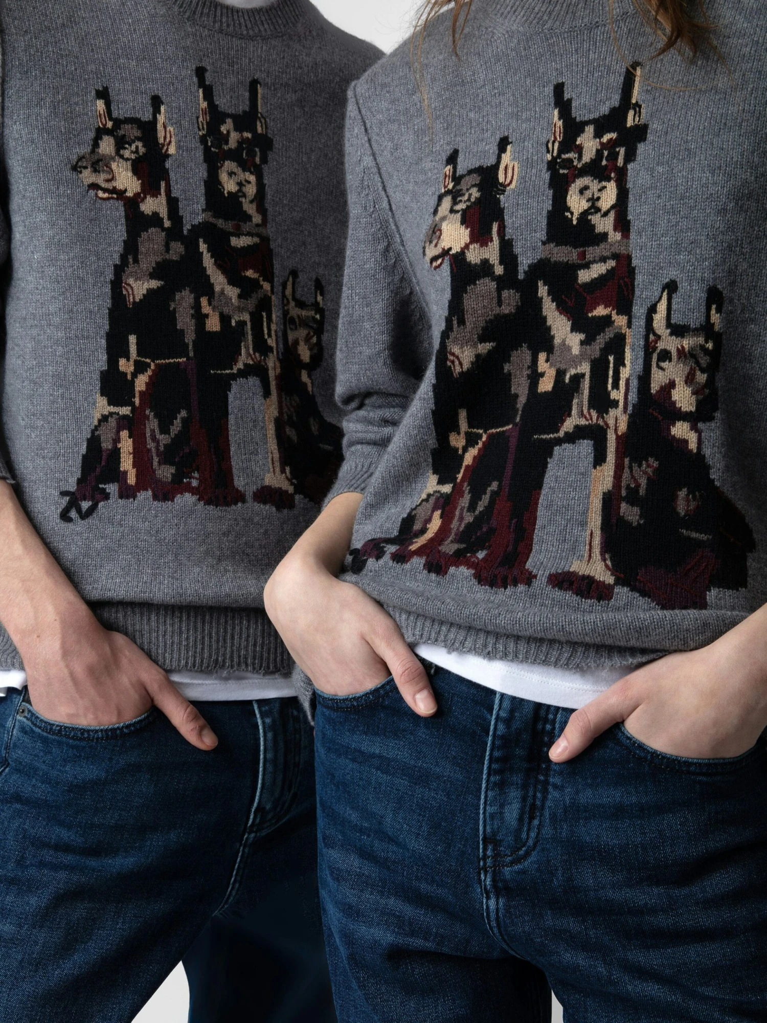 Kennedy Cashmere Sweater Gris moyen Zadig & Voltaire Kennedy Cashmere Sweater Gris Moyen -Zadig Et Voltaire KMSW00679 GRIS MOYEN ADDI 4 scaled