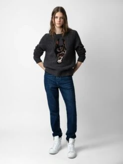 Zadig & Voltaire Jordan Sweater Anthracite -Zadig Et Voltaire KMSW00680 ANTHRACITE ADDI 5