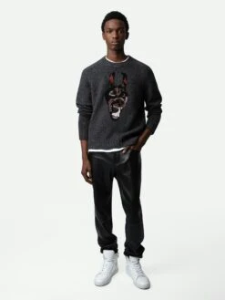 Zadig & Voltaire Jordan Sweater Anthracite -Zadig Et Voltaire KMSW00680 ANTHRACITE HOVER