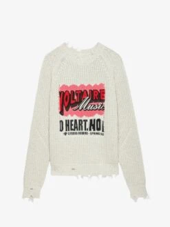 Zadig & Voltaire Tim Sweater Naturel -Zadig Et Voltaire KMSW00692 NATUREL PACKSHOT