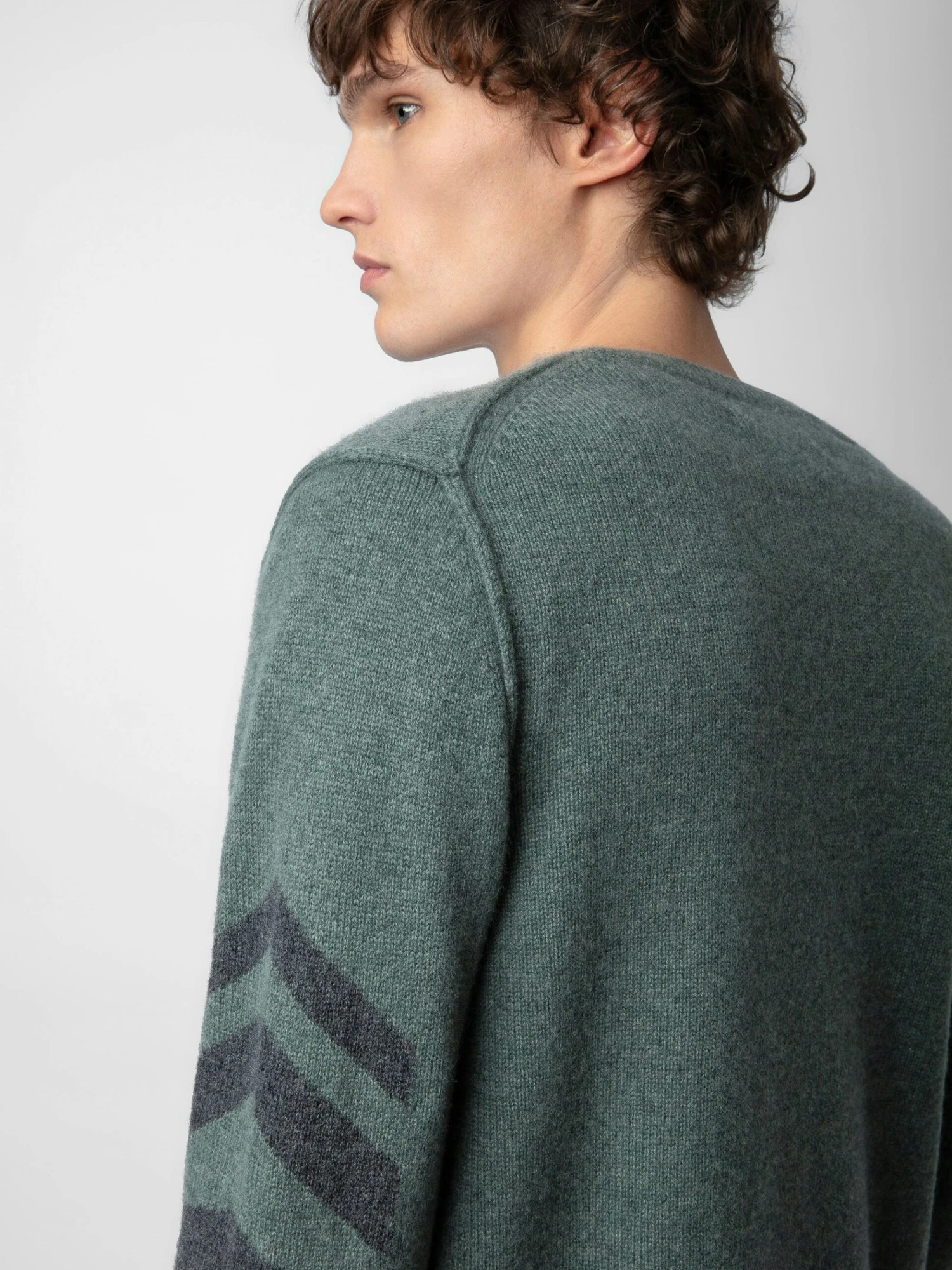 Kennedy Cashmere Sweater Bleu treillis Zadig & Voltaire Kennedy Cashmere Sweater Bleu Treillis -Zadig Et Voltaire KMSW00693 BLEU TREILLIS ADDI 1 scaled