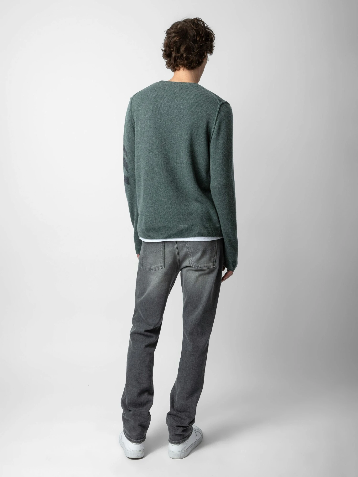 Kennedy Cashmere Sweater Bleu treillis Zadig & Voltaire Kennedy Cashmere Sweater Bleu Treillis -Zadig Et Voltaire KMSW00693 BLEU TREILLIS BACK scaled