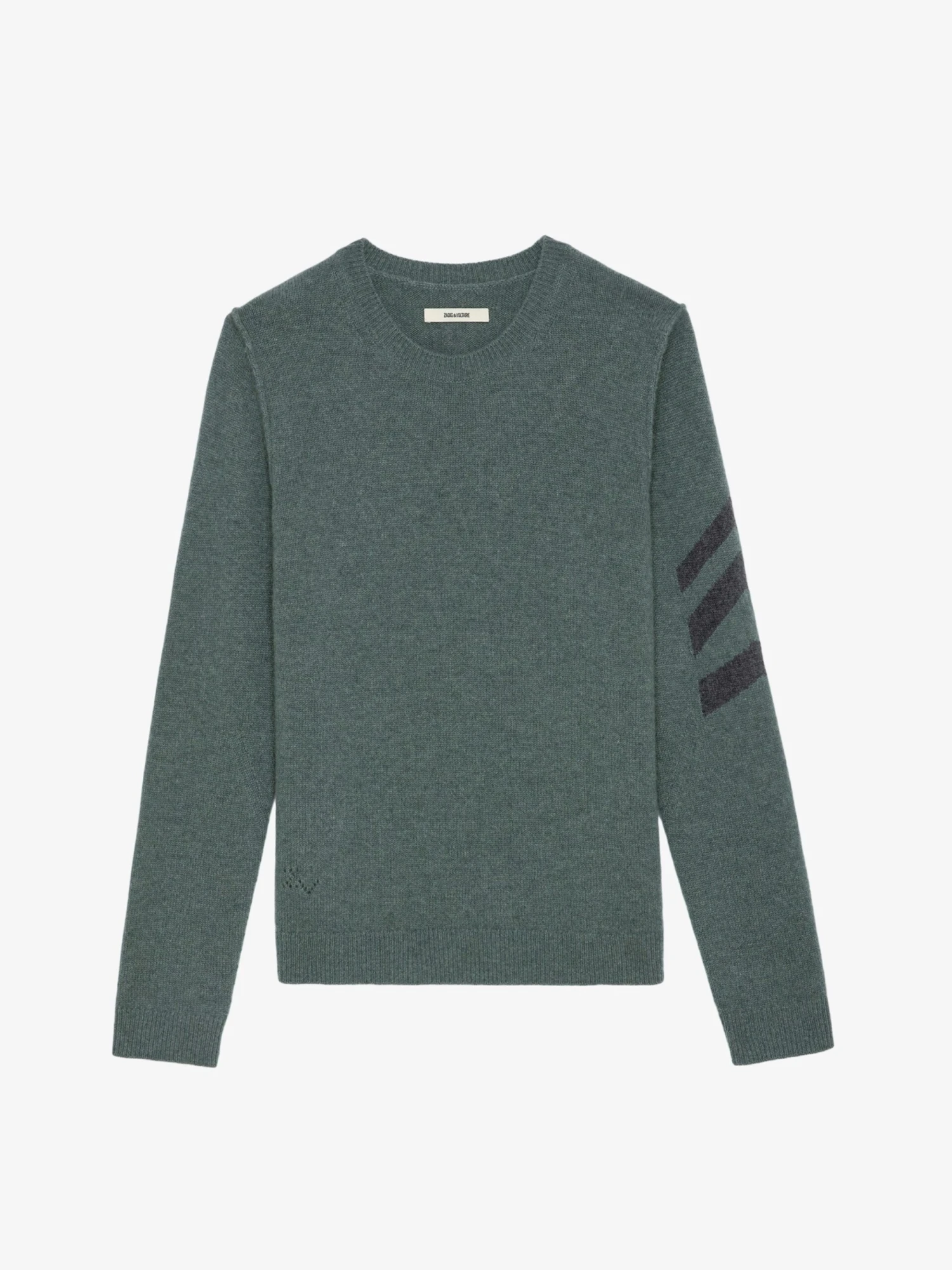 Kennedy Cashmere Sweater Bleu treillis Zadig & Voltaire Kennedy Cashmere Sweater Bleu Treillis -Zadig Et Voltaire KMSW00693 BLEU TREILLIS PACKSHOT scaled