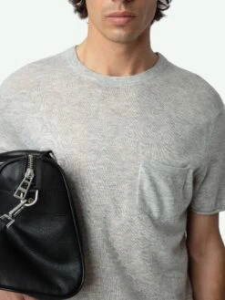 Zadig & Voltaire Jimmy Cashmere Sweater Gris Chine Clair -Zadig Et Voltaire KMSW00705 GRIS CHINE CLAIR HOVER 662ba70db214b