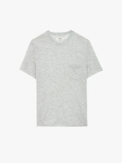 Zadig & Voltaire Jimmy Cashmere Sweater Gris Chine Clair -Zadig Et Voltaire KMSW00705 GRIS CHINE CLAIR PACKSHOT 6630a361c3a10