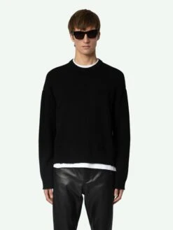 Zadig & Voltaire Marko Wool Sweater Black -Zadig Et Voltaire KMSW00711 NOIR ADDI 1 670548f563df9