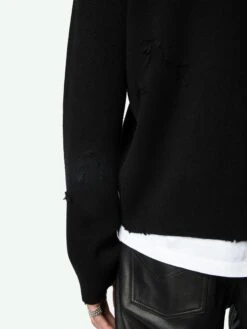 Zadig & Voltaire Marko Wool Sweater Black -Zadig Et Voltaire KMSW00711 NOIR ADDI 4 67054a19230a7