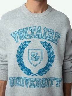 Zadig & Voltaire Marko Sweater Light Grey 3 Zadig & Voltaire Marko Sweater Light Grey -Zadig Et Voltaire KMSW00715 LIGHT GREY HOVER 662ba75d9b4fd