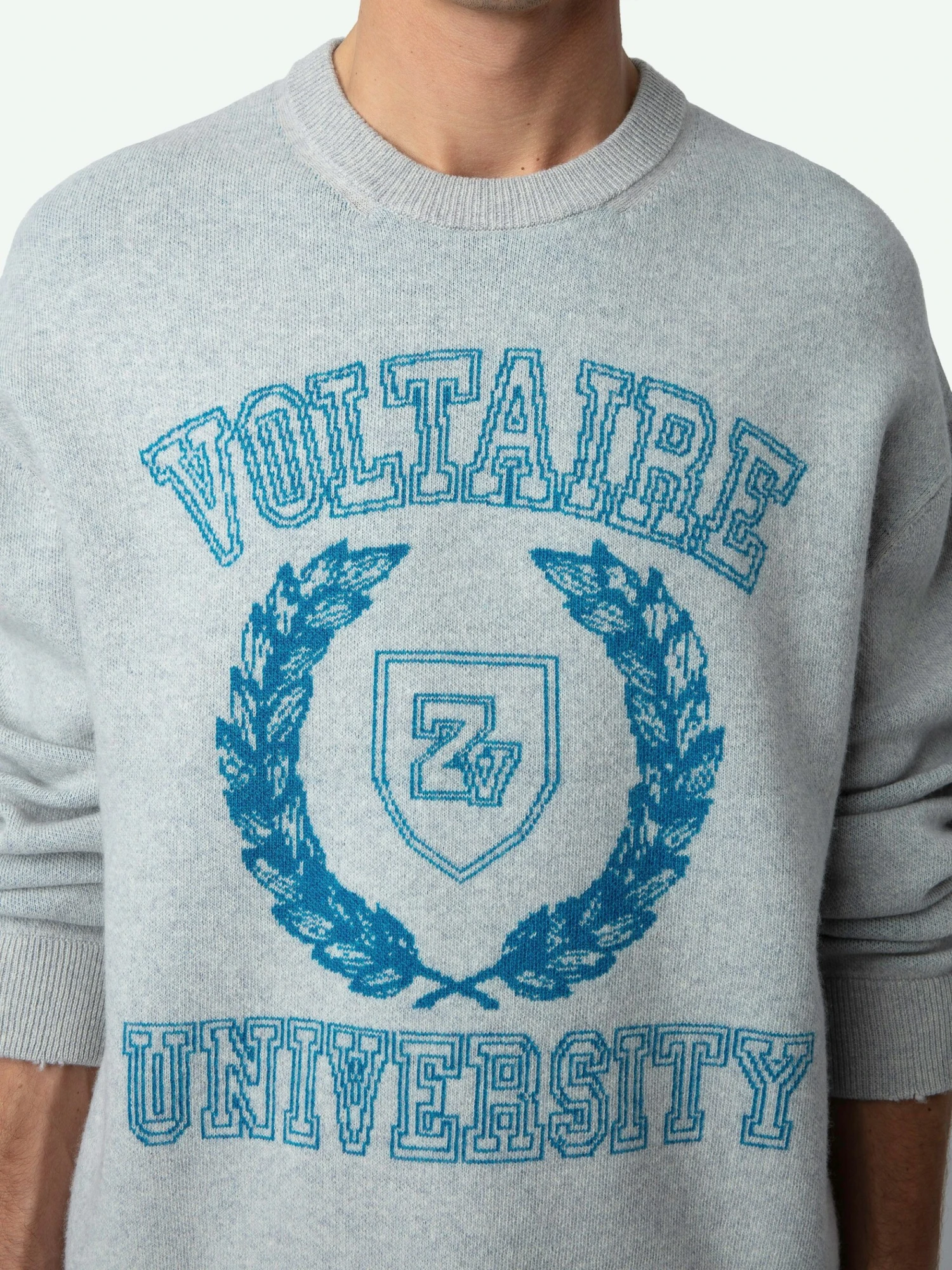 Marko Sweater Light grey Zadig & Voltaire Marko Sweater Light Grey -Zadig Et Voltaire KMSW00715 LIGHT GREY HOVER 662ba75d9b4fd scaled